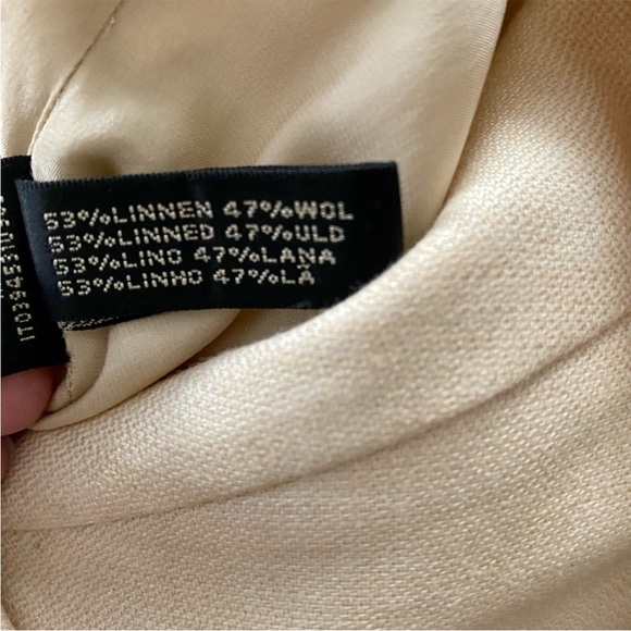 ⭐Ralph Lauren Black Label Cream Linen Blend Dress - Picture 9 of 10
